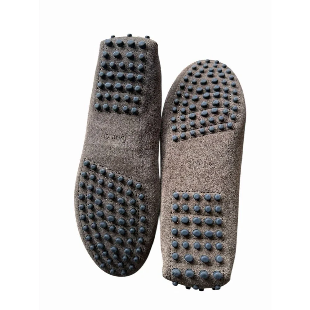 Quince 100% Suede Driver Loafer Medium Brown Shoes 8 NWT - Picture 5 of 9